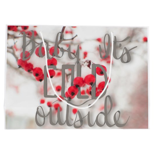 Baby Het is Koude Buitenkaartzak Groot Cadeauzakje (Achterkant)