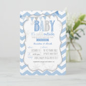 Baby Het is koude buitenkant Blauwe Couples Shower Kaart (Staand voorkant)