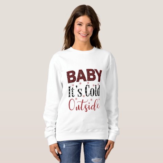 Baby Het is koude buitenkant Sweatshirt (Voorkant volledig)