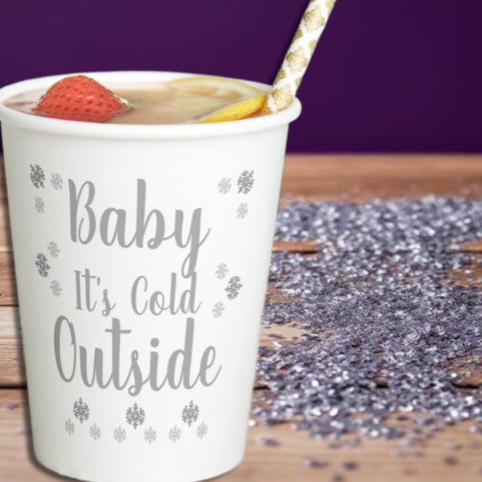 Baby Het is koude buitenpapierbekertjes Papieren Bekers