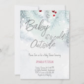 Baby Het is koude buitenpasteldendecoraties Kaart (Voorkant)