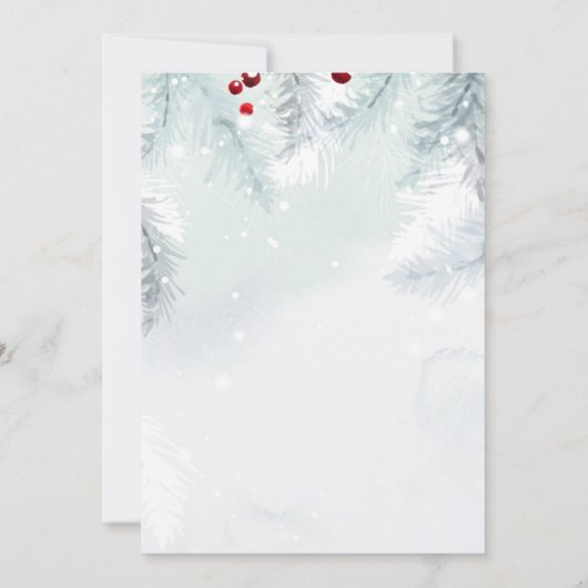 Baby Het is koude buitenpasteldendecoraties Kaart (Achterkant)