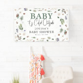 Baby Het is koude buitenste winterfolieBaby shower Spandoek (Insitu)