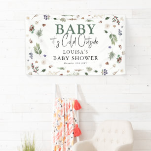 Baby Het is koude buitenste winterfolieBaby shower Spandoek