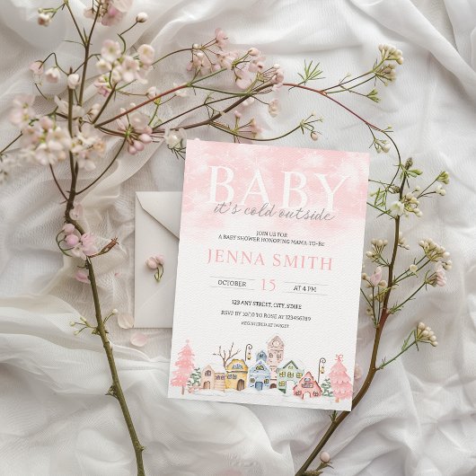 Baby Het is koude buitenste winterschotel Kaart