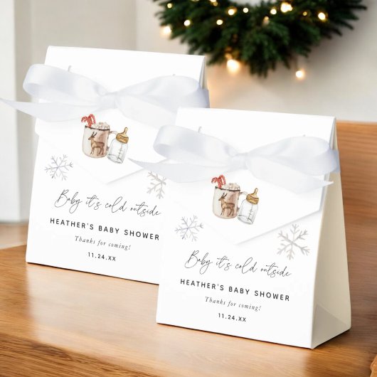 Baby Het is koude buitenste winterse Baby shower F Bedankdoosjes