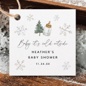 Baby Het is koude buitenste winterse Baby shower F Bedankjes Labels