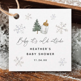 Baby Het is koude buitenste winterse Baby shower F Bedankjes Labels