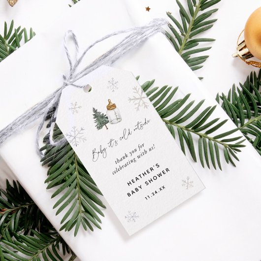 Baby Het is koude buitenste winterse Baby shower F Cadeaulabel
