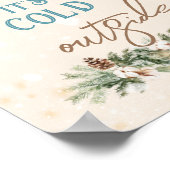 Baby Het is koude buitenwinterse Cozy Living Room  Poster (Hoek)