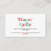 Baby het is Koude Retro Baby shower Luier Raffle Informatiekaartje (Voorkant)