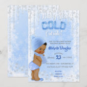 Baby Het is koude sneeuwvlok blauw etnische jongen Kaart (Voorkant / Achterkant)