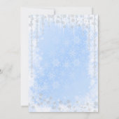 Baby Het is koude sneeuwvlok Icy Blue Boy Shower Kaart (Achterkant)