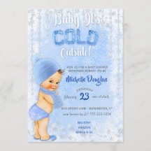 Baby Het is koude sneeuwvlok Icy Blue Boy Shower
