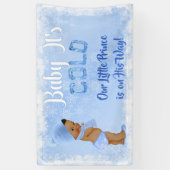 Baby Het is koude sneeuwvlok Icy Blue etnische jon Spandoek (Verticaal)