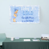 Baby Het is koude sneeuwvlok winterblauwe jongen Spandoek (Beurs)
