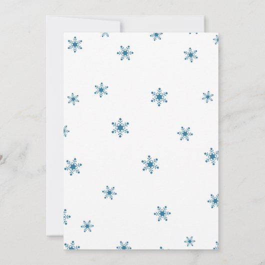 Baby Het is Koude Uitnodiging buiten Kerstmis (Achterkant)