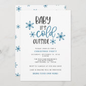 Baby Het is Koude Uitnodiging buiten Kerstmis (Voorkant / Achterkant)