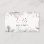 Baby Het is koude winter baby shower luier loterij Informatiekaartje (Achterkant)