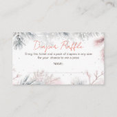 Baby Het is koude winter baby shower luier loterij Informatiekaartje (Voorkant)