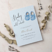 Baby het koud is buiten het winterBaby shower Kaart