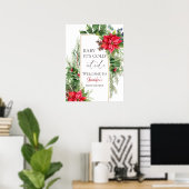 Baby Het koude buiten Baby shower welkom Poster (Thuiskantoor)