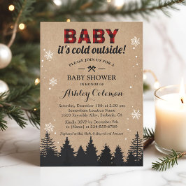 Baby het Koude buiten het Baby shower van de Lumbe Kaart