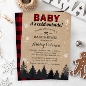 Baby het Koude buiten het Baby shower van de Lumbe Kaart