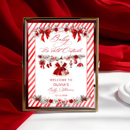 Baby Het koude buitenmeisje Baby shower Welkom Poster