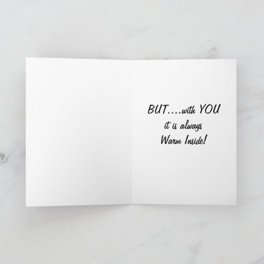 BABY HET KOUDE OUTSITE-CHRISTMAS LOVE KAART (Binnen)