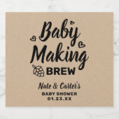 Baby Het maken van Brew Funny Shower Dank u Kraft Bier Etiket (Enkel label)