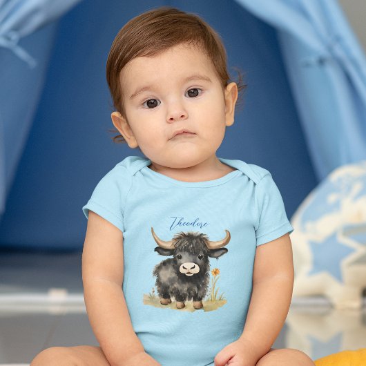Baby Highland Koe Boy Romper