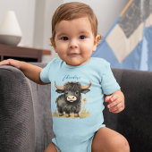 Baby Highland Koe Boy Romper