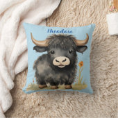 Baby Highland Koe Boys gepersonaliseerd Kussen (Deken)
