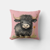 Baby Highland Koe Meisjes Kussen (Voorkant)