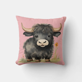 Baby Highland Koe Meisjes Kussen