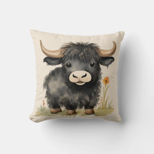 Baby Highland Koe Neutraal Kussen