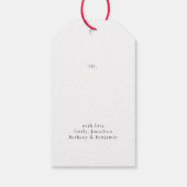 Baby Highland Koe Santa Script Vrolijk Kerstfeest Cadeaulabel (Achterkant)