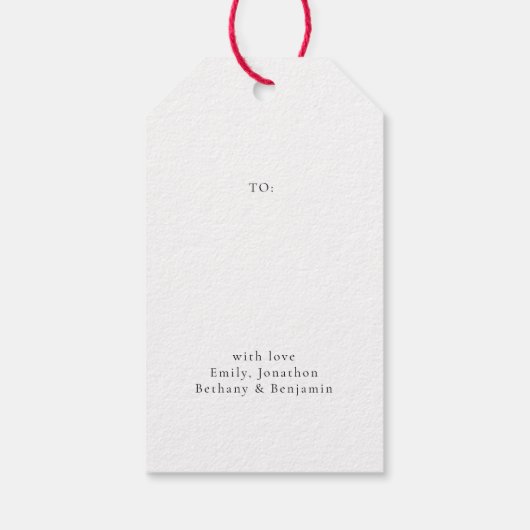 Baby Highland Koe Santa Script Vrolijk Kerstfeest Cadeaulabel (Achterkant)