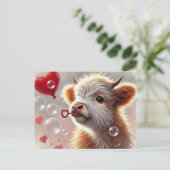 Baby Highland Koe Valentijn Briefkaart (Staand voorkant)