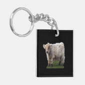 Baby Highland "Moo" Koe Sleutelhanger (Voorkant Links)