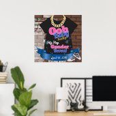 Baby-Hip Hop Genderfeest Teken Poster (Thuiskantoor)