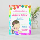 Baby Hippie 60s 70s Groovy Baby shower Kaart (Staand voorkant)