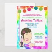 Baby Hippie 60s 70s Groovy Baby shower Kaart (Voorkant / Achterkant)