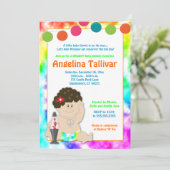 Baby Hippie 60s 70s Groovy Baby shower Kaart (Staand voorkant)