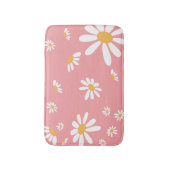 Baby Hippie Pink Daisy Bath Mat (Voorkant Verticaal)
