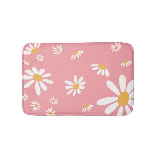 Baby Hippie Pink Daisy Bath Mat (Voorkant)