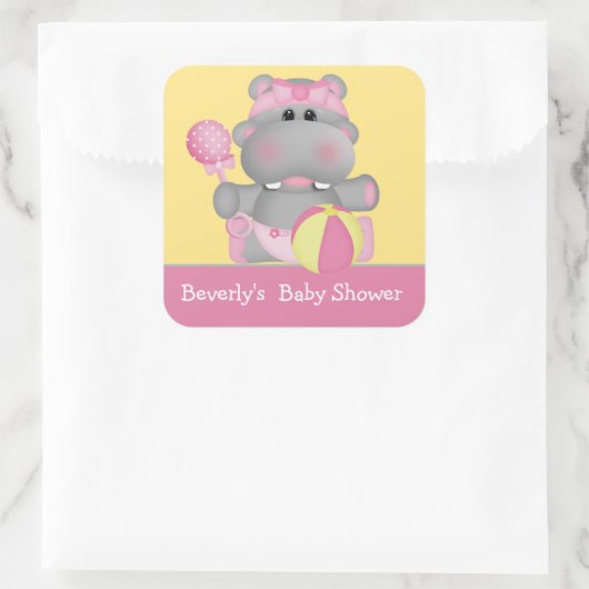 Baby Hippo Baby shower Sticker (Tas)