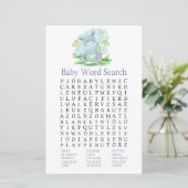 Baby Hippo Baby shower Word Search Game (Staand voorkant)