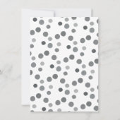 Baby hippo black and white Birthday Invitation Kaart (Achterkant)